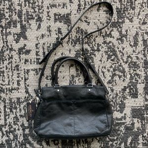 NWT American Leather Co. Sequoia Satchel in Black Smooth